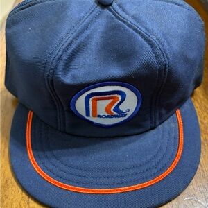 Men’s Vintage Roadway Trucker Cap with Orange Trim made in USA